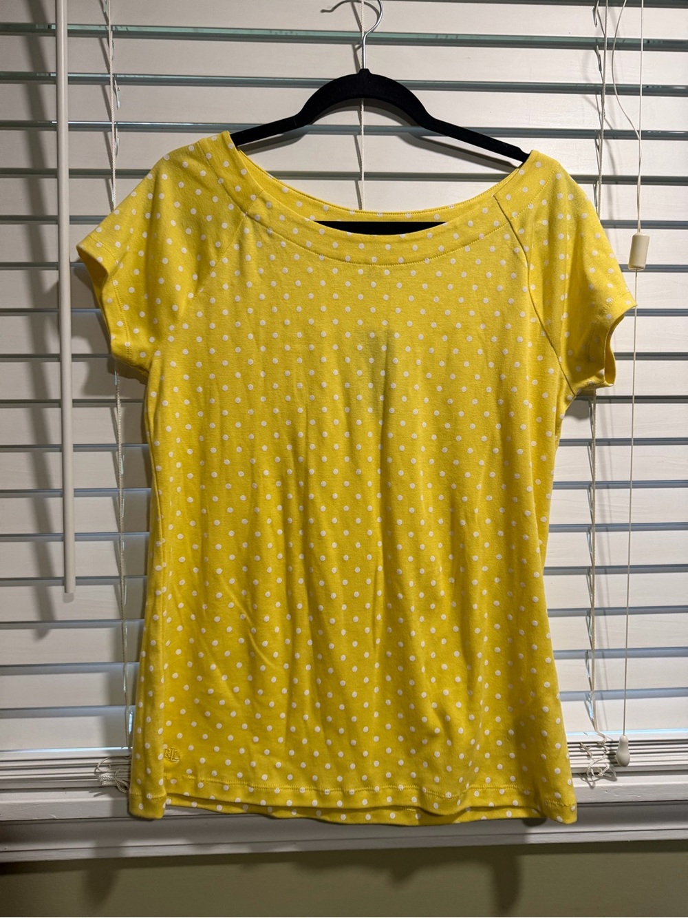 Ralph Lauren Yellow Polka Dot Short Sleeve Tee